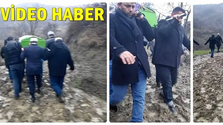 Cenazelerini çamur içinde taşıdılar