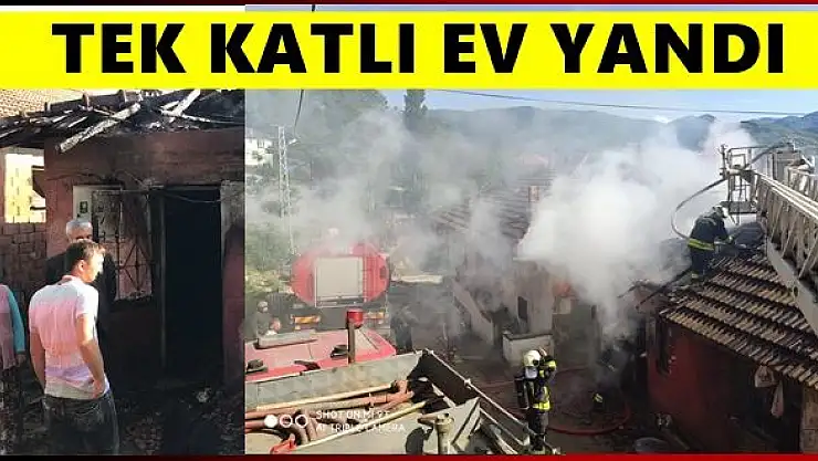 Çıkan yangın ev kullanılamaz hale geldi