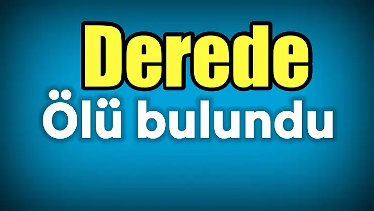 Derede cansız bedeni bulundu