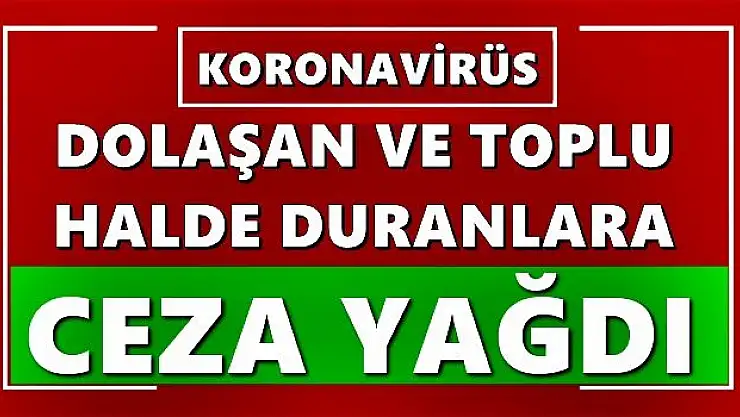 Emirlere uymayıp dolaşanlara ceza yağdı