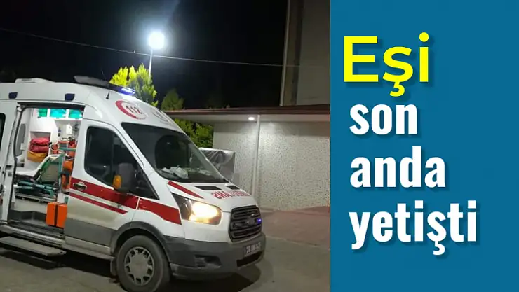 Eşi tarafından son anda kurtarıldı
