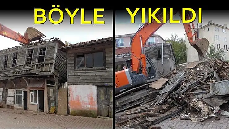 Eski bina böyle yıkıldı