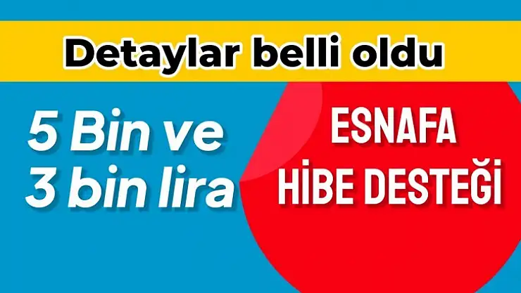 Esnafa verilecek desteğin detayları