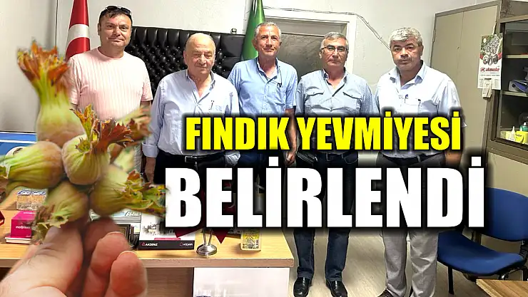 Fındık toplama yevmiyesi belirlendi