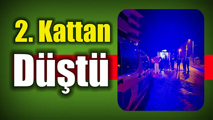 Genç kız 2. kattan düştü