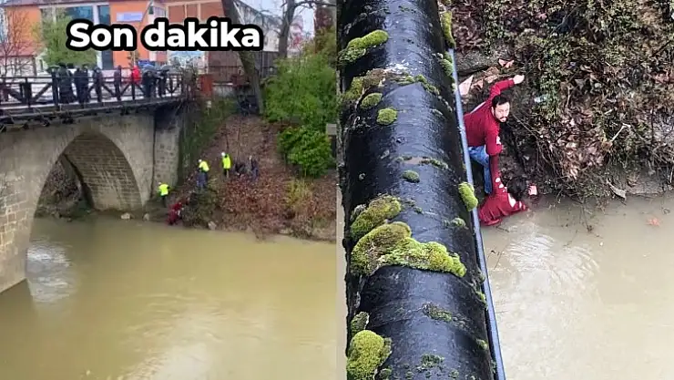 Genç kız köprüden suya atladı