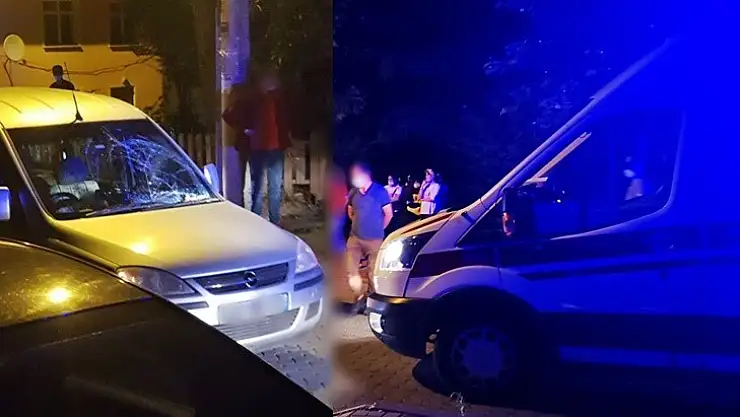 Hafif ticari araç yayaya çarptı