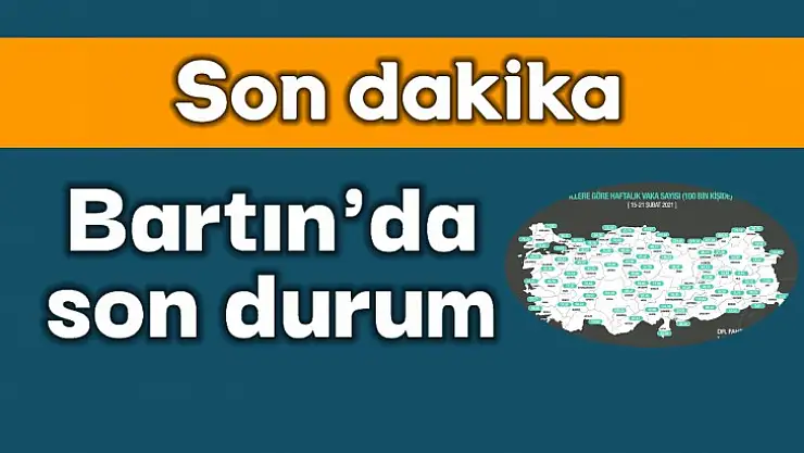 Haftalık vaka sayıları açıklandı