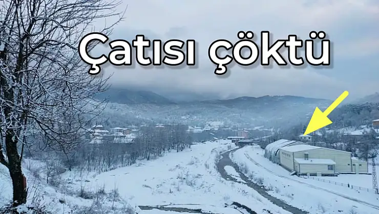 Halı sahanın çatısı çöktü