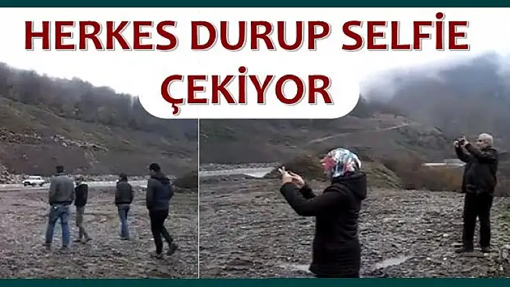 Herkes aracını durdurup selfie çekiyor