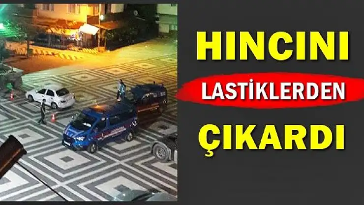 Hıncını lastiklerden çıkardı