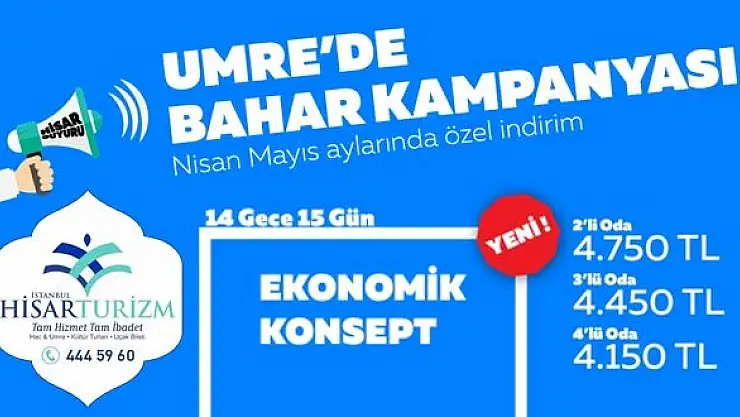 Hisar Turizm'den Umre'de Bahar Kampanyası 