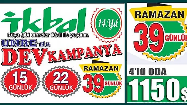 İkbal'den Umre için dev kampanya