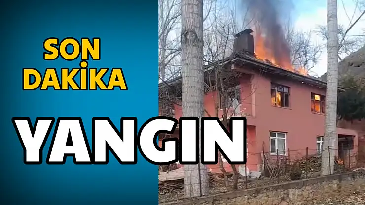 İki katlı evden alevler yükseldi