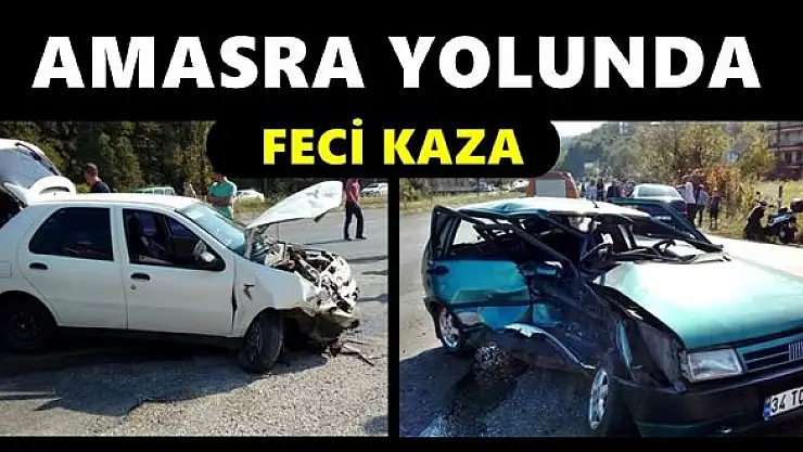 iki otomobil çarpıştı, 4 yaralı