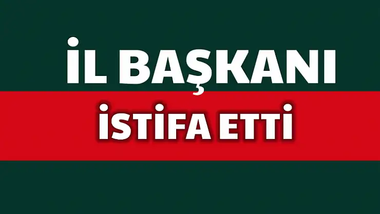 İl başkanı istifa etti
