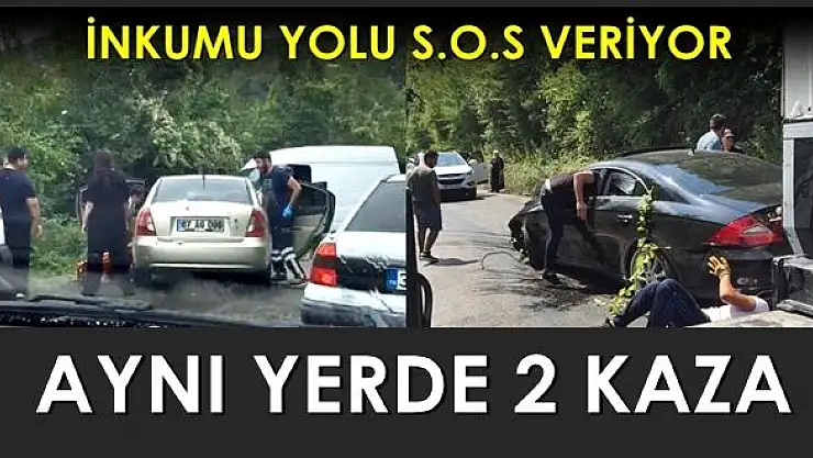 İnkumu yolunda kaza!