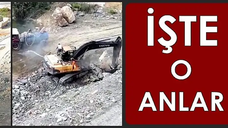 İş makinesi alev aldı