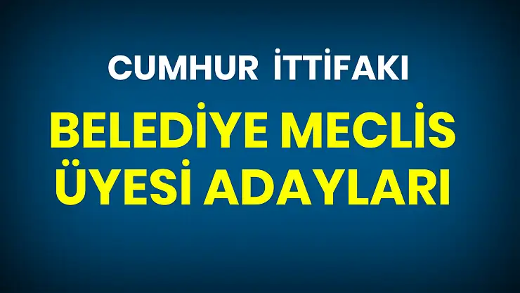 İttifakın Belediye meclis üyesi adayları