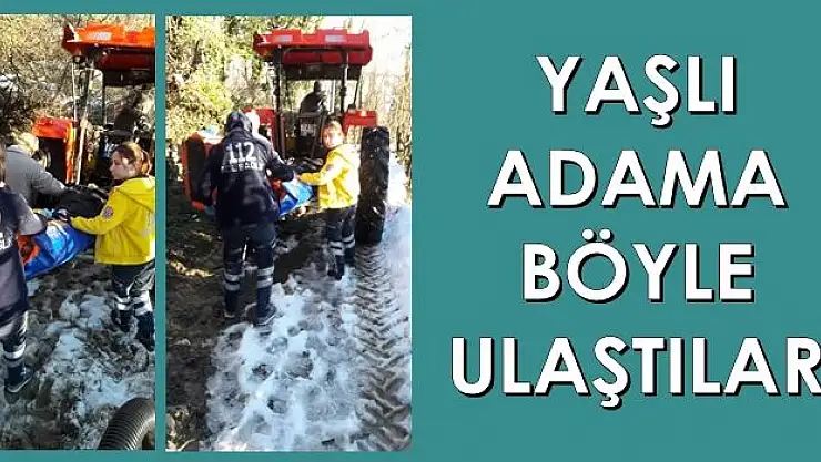 Kar geçit vermeyince hastaya yürüyerek ulaştılar