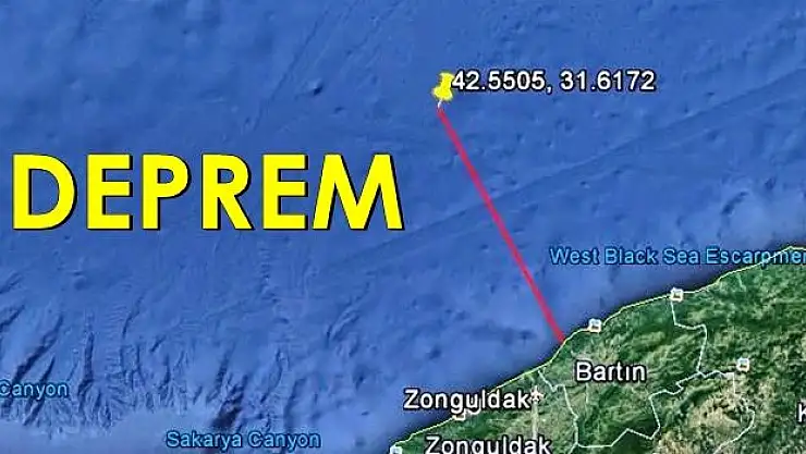 Karadeniz'de deprem