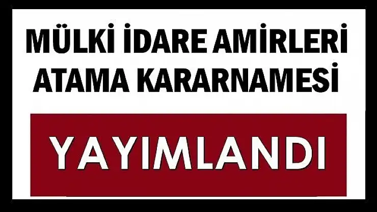 Kararname yayımlandı