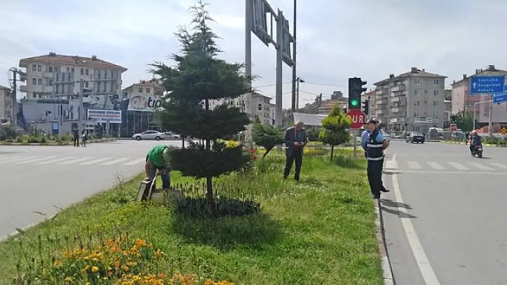 Kavşakta ilginç olay!