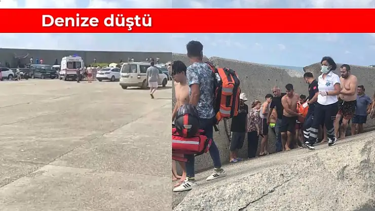 Kayalıklardan denize düştü