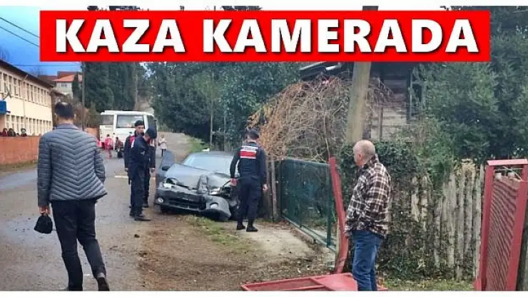 Kayan otomobil duvara böyle çarptı