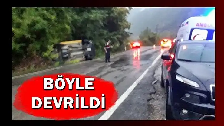 Kontrolden çıkıp böyle devrildi