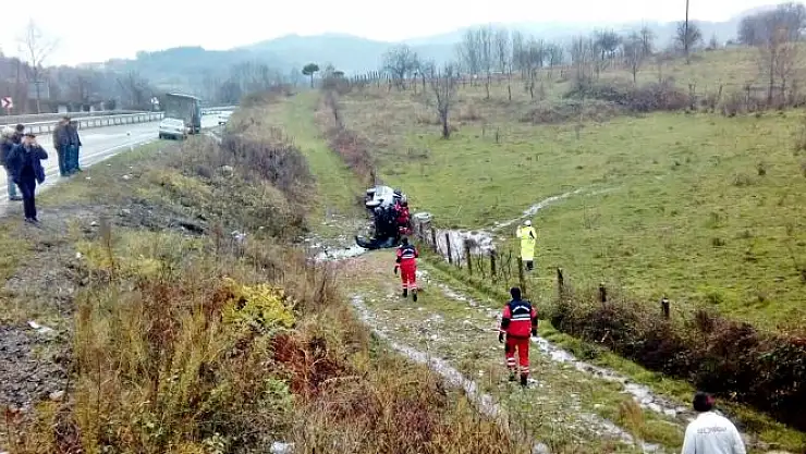 Kontrolden çıkıp şarampole devrildi