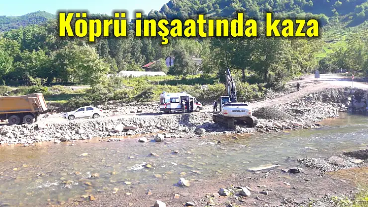 Köprü inşaatında kaza