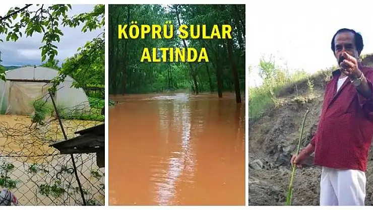 Köprü sular altında kaldı