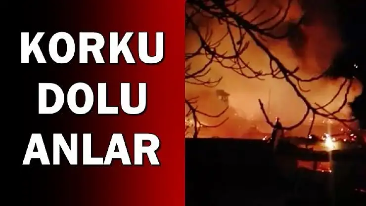 Korku dolu anlar, alevler yükseldi
