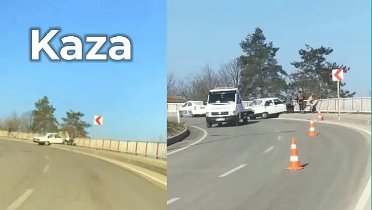 Korkuluklara çarparak durabildi