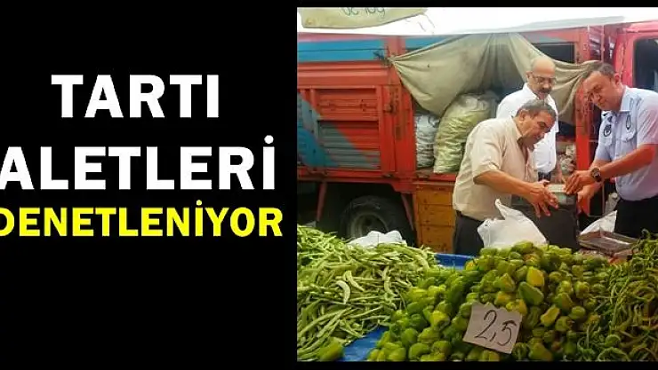 Kozcağız pazarında tartı aletleri denetlendi