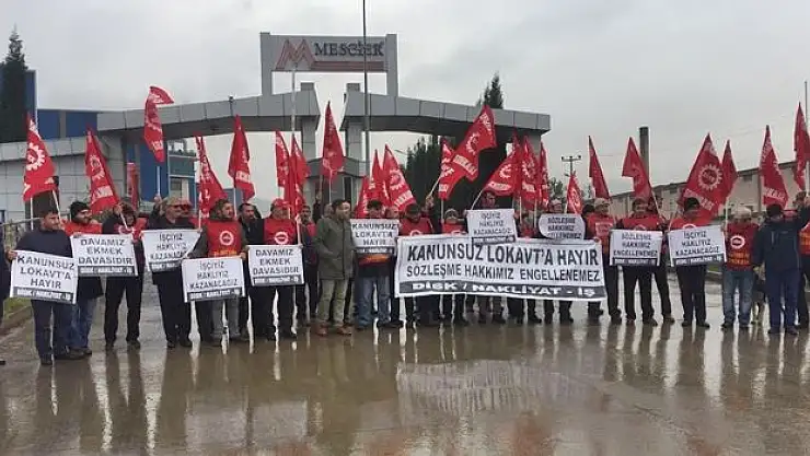 Mescier önünde eylem yaptılar