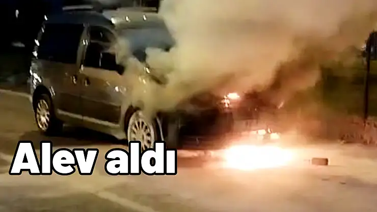 Motor kısmından alev aldı