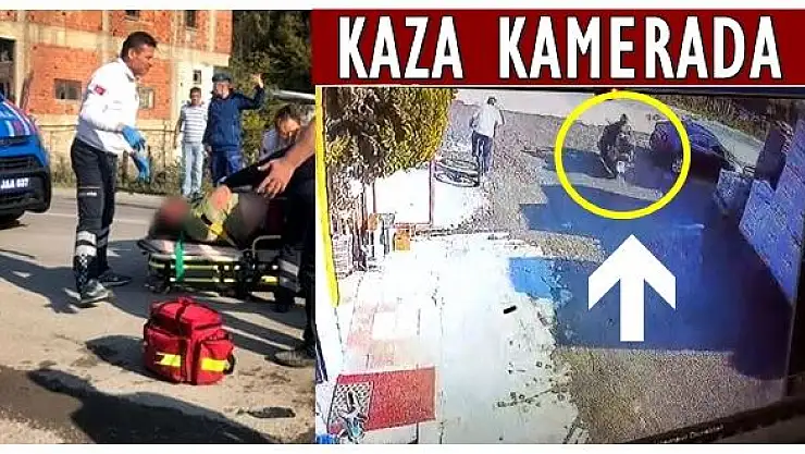 Motosiklet kazası kamerada