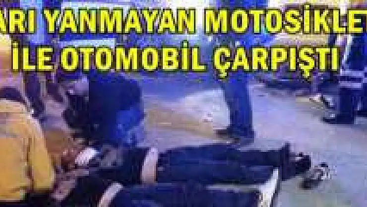 Motosiklet Otomobille Çarpıştı:2 Yaralı