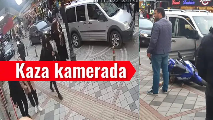 Motosikletli açılan kapıya çarptı