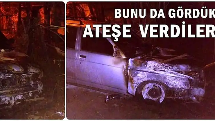 Muhtarın aracını yaktılar