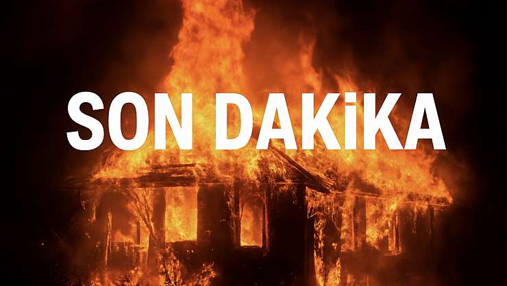 O köyden alevler yükseldi
