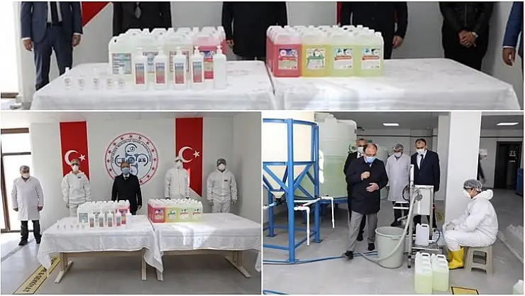 Öğrenciler Dezenfektan Üretiyor