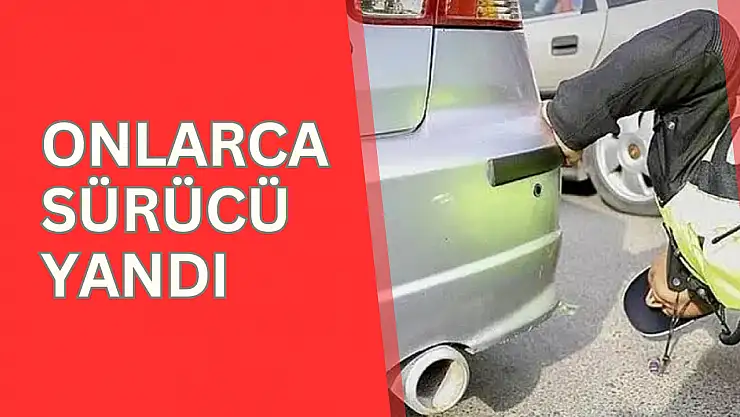 Onlarca sürücü yandı