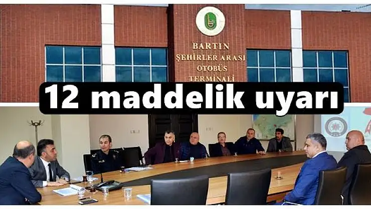 Otobüs firmalarına 12 maddelik uyarı