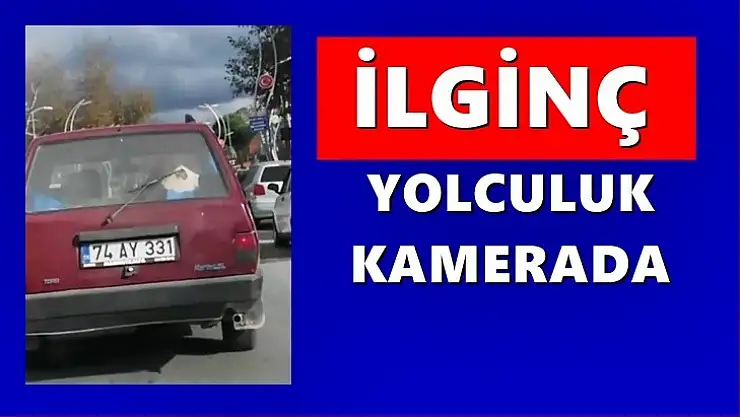 Otomobil bagajında ilginç yolculuk