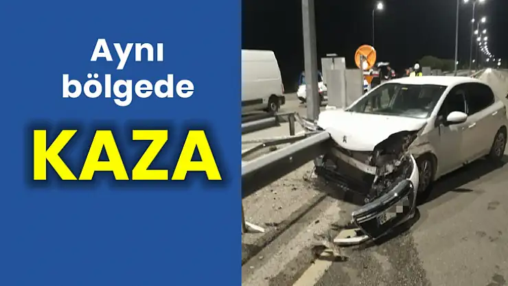 Otomobil bariyerlere saplandı