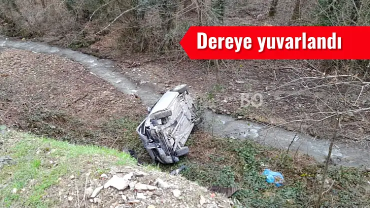 Otomobil dereye uçtu