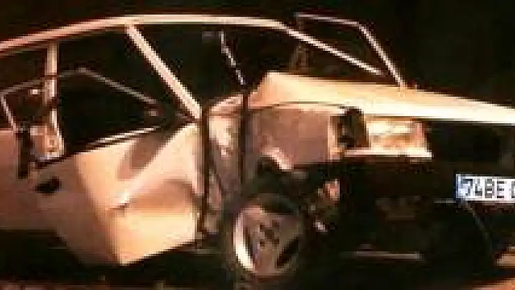 Otomobil Elektrik Direğine Çarptı: 1 Yaralı